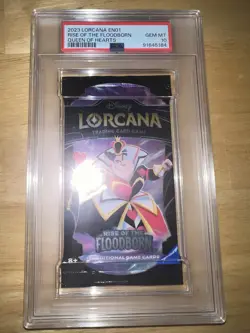 PSA 10 - 2023 Disney Lorcana Rise of the Floodborn Queen of Hearts Art Foil Pack - Image 1