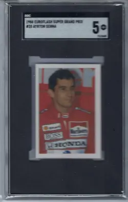 1988 EUROFLASH SUPER GRAND PRIX AYRTON SENNA #35 SGC 5 EX - Image 1