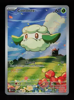 Cottonee 090/086 Holo Illustration Rare White Flare Pokemon Cards - Image 1