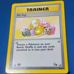 Mr. Fuji 58/62 Fossil Regular pokemon cards trainer - Image 1