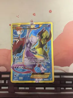 Mewtwo EX TCG Full Art Holo Card 163/162 XY Breakthrough Secret Rare - Image 1