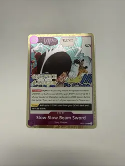 Carte One Piece Slow-Slow Beam Sword OP07-076 Promo JUDGE English Card - Image 1