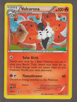 Volcarona 17/98 XY Ancient Origins Rare Holo Fire Pokemon Card 2015 NM - Image 1