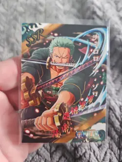 One Piece Thick Collector Card Roronoa Zoro SSR 55pt Gold Foil Lining - Image 1