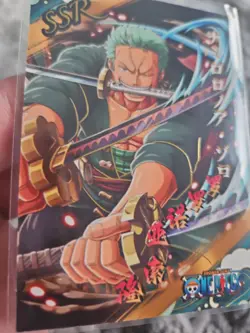 One Piece Thick Collector Card Roronoa Zoro SSR 55pt Gold Foil Lining - Image 2