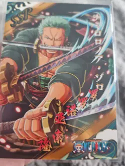 One Piece Thick Collector Card Roronoa Zoro SSR 55pt Gold Foil Lining - Image 3