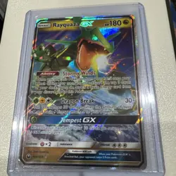 Rayquaza GX Celestial Storm 109/168 Sun & Moon Ultra Rare Pokemon Card LP - Image 1