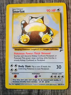 Snorlax 030/130 Base Set 2 Non-Holo - Pokemon Card TCG Vintage MINT/NM - Image 1