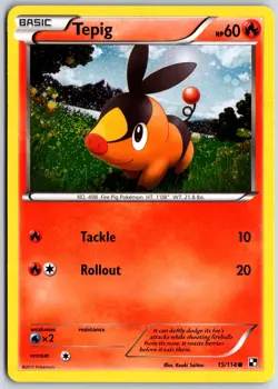 Tepig 15/114 (Cosmos Holo) Promo League & Championship Cards Kouki Saitou LP - Image 1