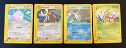 4 Pokemon Card Lot Damaged WOTC e-Reader Skyridge Aquapolis - Image 1
