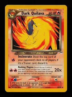 Dark Quilava 39/105 Unlimited Uncommon Neo Destiny Pokemon Cards - Image 1