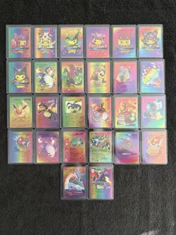 Lot Of 26 Pokemon Iridescent Foil Fan Art Cards - Image 1