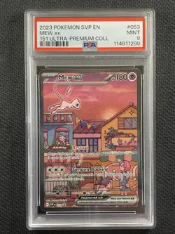Pokemon Cards PSA 9 Mint Mew UPC Promo 151 S&V Ultra Rare #053 - Image 1