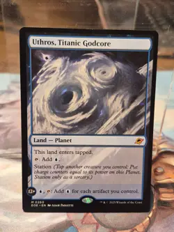 M 0260 Uthros, Titanic Godcore Land Planet Edge of Eternities EOE MTG Card - Image 1