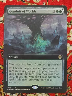 MTG Conduit of Worlds FOIL Extended Art ONE-390 NM - Near Mint - Image 1