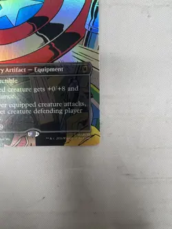 Captain America's Shield (0317) - Foil - Borderless MTG - Marvel Super Heroes NP - Image 2