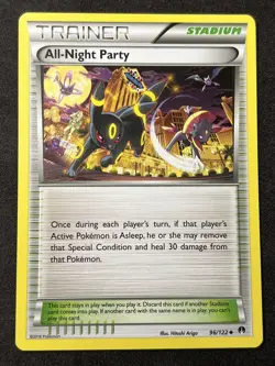 Pokemon All-Night Party 96/122 XY BREAKpoint Non-Holo Uncommon 2016 NM - Image 1