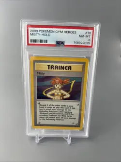 Misty 018/132 Gym Heroes Holo Pokemon 2000 - PSA NM-MT 8 - Image 1