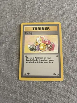 Pokemon Mr. Fuji 58/62 Fossil 1st Edition Uncommon Trainer Regular English Card - Image 1