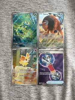 Pokemon TCG Mega Evolution Chaos Rising Lot Of 4 Froakie Tauros Fennekin IR NM - Image 1