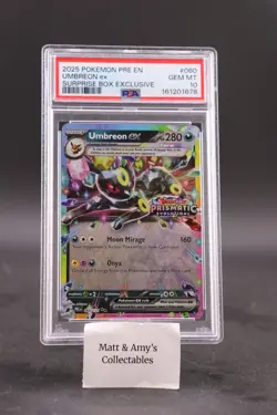 Pokemon Umbreon ex 060/131 Sv: Prismatic Evolutions Holo PSA 10 Stamped - Image 1