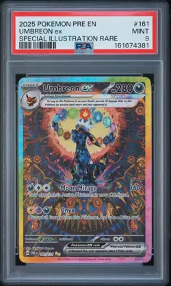 2025 POKEMON PRE EN-PRISMATIC EVOLUTIONS #161 UMBREON EX PSA 9 - Image 1