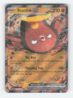 Stunfisk ex 114/217 Double Rare Ascended Heroes Pokemon Holo Near Mint - Image 1