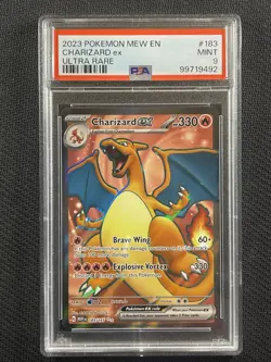 Pokemon Cards PSA 9 Mint Charizard ex Ultra Rare 151 Ultra Rare S&V 183/165 - Image 1