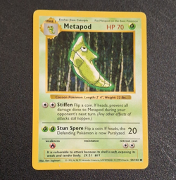 Wizards of the Coast Pokemon TCG Metapod 54/102 Base Reg Com 70HP Eng Unl - Image 1