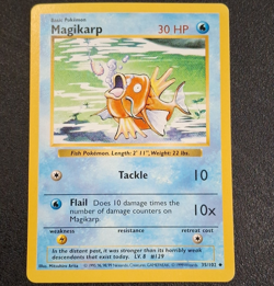 Wizards of the Coast Pokemon TCG Magikarp 35/102 Base Reg Com 30HP Eng Unl - Image 1