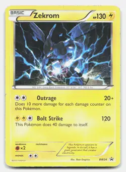 Zekrom BW24 Holo Promo Black And White Promo Pokemon HP - Image 1