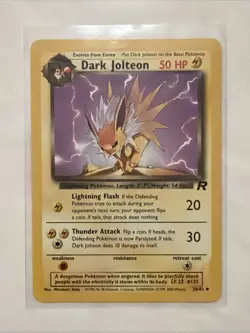 Dark Jolteon 38/82 Team Rocket NM Pokemon Fast Shipping - Image 1