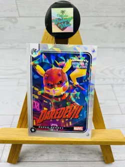 Pikachu as Cosplay Daredevil Heroes & Villains Non- Pokemon Fan Art Cracked Ice - Image 1