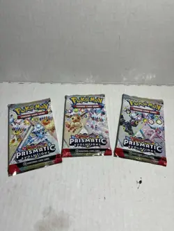 Lot (3) Pokemon TCG Prismatic Evolutions Booster Packs - NEW SEALED - Image 1