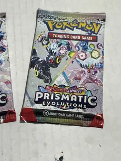 Lot (3) Pokemon TCG Prismatic Evolutions Booster Packs - NEW SEALED - Image 4