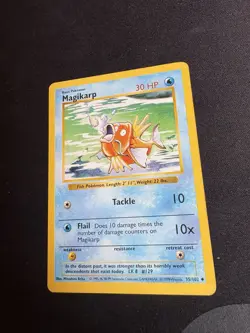 Pokemon TCG Magikarp 35/102 Base Set Shadowless Uncommon Vintage MP Condition - Image 4