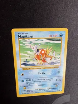 Pokemon TCG Magikarp 35/102 Base Set Shadowless Uncommon Vintage MP Condition - Image 5