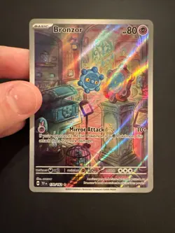 Bronzor 170/162 Illustration Rare Temporal Forces Pokemon Holo Near Mint - Image 2