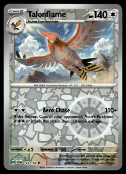 TALONFLAME - 123/142 Uncommon Stellar Crown Pokemon Reverse Holo NM - Image 1