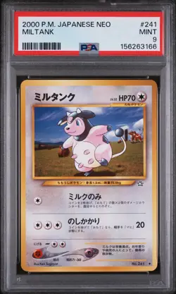 2000 POKEMON JAPANESE NEO #241 MILTANK PSA 9 - Image 1