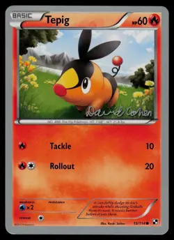 Tepig (David Cohen) 15/114 Common World Championship Decks Pokemon LP - Image 1