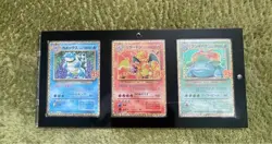 Pokemon Card 25th ANNIVERSARY Charizard Venusaur Blastoise Promo 3 set for play - Image 1