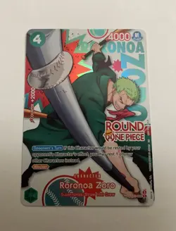 One Piece x Round 1 Zoro Promo Card PRB02-006 (English) - Image 1