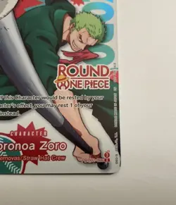 One Piece x Round 1 Zoro Promo Card PRB02-006 (English) - Image 5