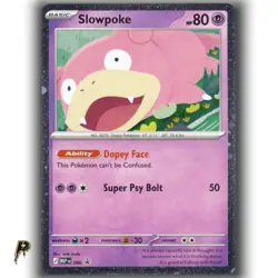 Pokemon Mega Evolution Pitch Black Slowpoke Cosmos Holo MEP086 Promo Card NM - Image 1