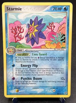 Starmie 48/107 MP Non Holo Cute Deep Sea Pink Blue Coral Art Deoxys Pokemon Card - Image 1
