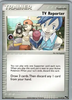 Pokemon TV REPORTER Card (POP SERIES 2) Set 11/17 2006 World Championship LP - Image 1