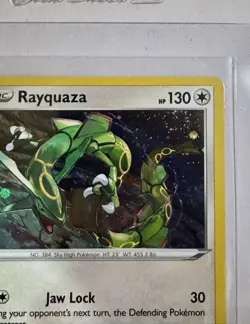 Rayquaza SWSH029 Sword Shield Cosmos Holo Black Star Promo Pokemon Card NM Swirl - Image 5