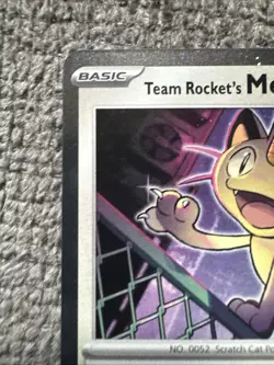 Team Rocket’s Meowth FART SWIRL 🌀 Cosmos Holo 149/182 NM Near mint Pokemon Card - Image 2