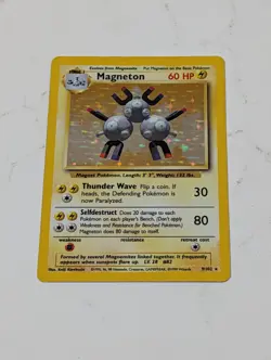 Magneton 9/102 Holo Rare Base Set Unlimited Pokemon Card TCG - Image 1